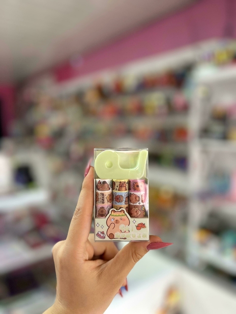 Cintas Decorativas- Washi Tape- Capybara Verde