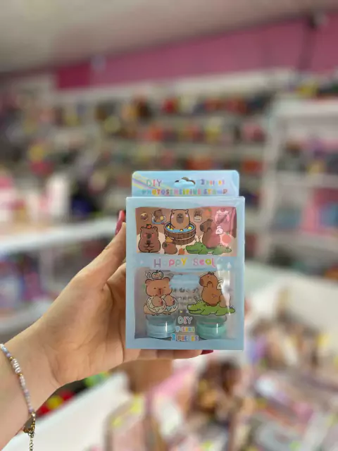 Set Sellos Capybara- Celeste
