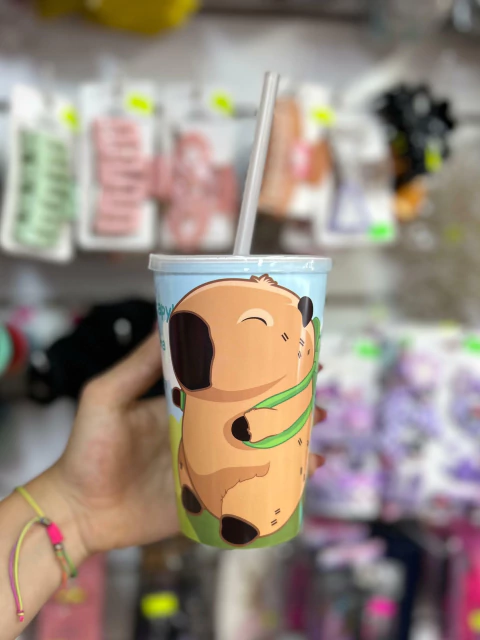 Vaso con Bombilla- Capybara - comprar online