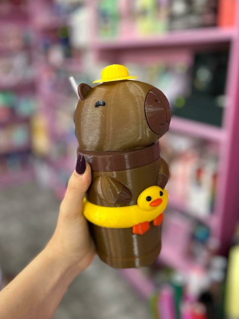 Vaso 3D- Capybara con Flotador de Patito - comprar online