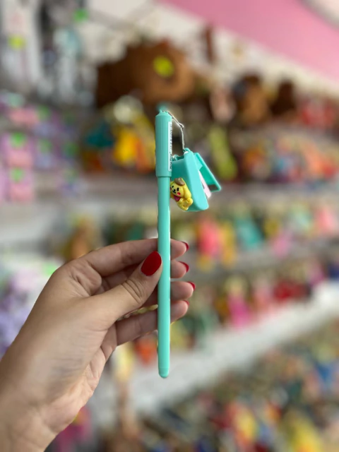 Lapicera + Abrochadora- PomPomPurin Verde Agua - comprar online