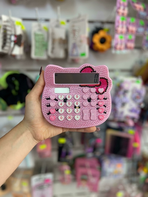 Calculadora Mini Hello Kitty- Rosa Brillos - comprar online