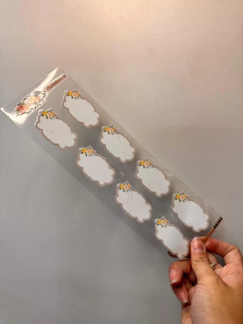 Stickers UV- Clasificador Con Flores