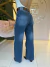 CALÇA WIDE LEG JEANS DESTROIDE OLIVE - comprar online