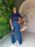 CALÇA JEANS WIDE LEG CHERY