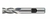 Fresa Topo HSS 4 Cortes Polegada 3/16X5/8X2.5/16XH1/4