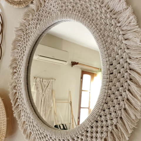 Espejo de Macramé "Spiegel"
