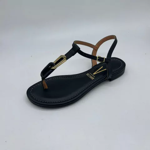 Sandália Vizzano Rasteira Fivela Dourada