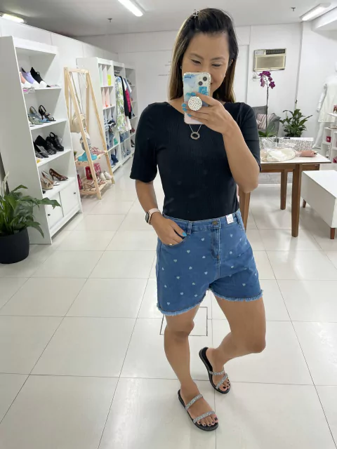 Shorts Brandilli Jeans Coração Juvenil