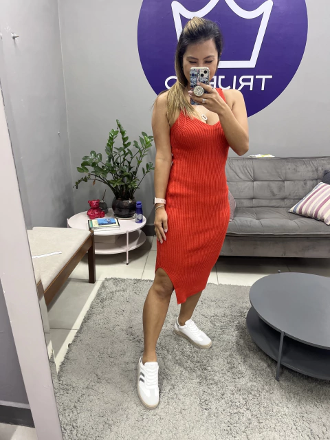 Vestido Malha Alça Fina Tamanho Único