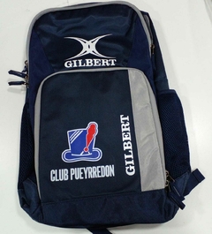 Mochila Azul con Gris y Galera