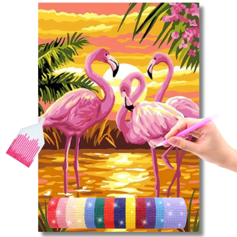 Flamingos no Lago