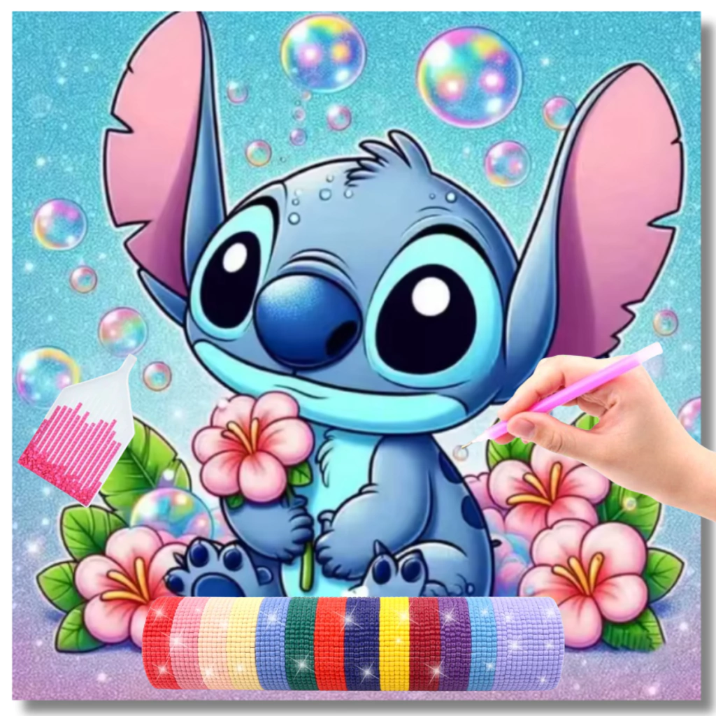 Stitch com Flores