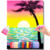 Pôr do Sol com Coqueiro em Desenho - comprar online