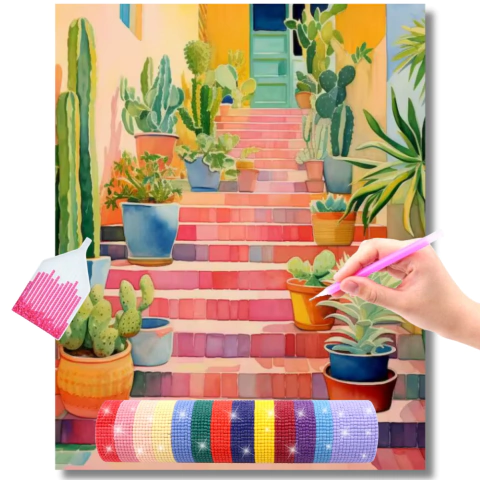 Escada com Vasos de Cactos - comprar online