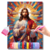 Jesus Cristo em Fundo Colorido