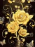 Rosas Amarelas com Borboletas Douradas - comprar online