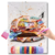 Lanche de Hambúrguer com Desenhos e Tinta Colorida