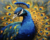 Pavão Azul e Dourado - comprar online