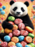 Panda com Doces Coloridos - comprar online