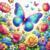 Borboletas com Flores no Jardim - comprar online