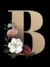 B Dourado com Flores - comprar online
