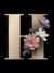 H Dourado com Flores - comprar online