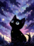 Gatinho Preto nas Estrelas - comprar online