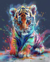 Filhote de Tigre com Tinta Colorida - comprar online