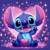 Stitch com Corações Brilhantes na internet
