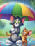 Tom e Jerry (Tom & Jerry) Guarda Chuva Colorido na internet