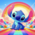 Stitch no Arco Íris na internet