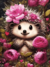 Porco Espinho com Flores na internet
