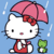 Hello Kitty com Sapinho Verde na internet