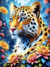 Leopardo com Flores na internet