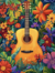 Violão com Flores Coloridas na internet