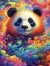 Panda nas Nuvens Coloridas na internet