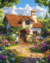 Casa Encantada com Flores Colorida na internet