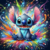 Stitch com Tinta Colorida na internet
