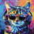 Gato com HeadPhone na internet