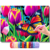 Borboleta com Tulipas Rosas