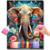 Elefante com Flores Coloridas