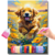 Golden Retriever com Flores