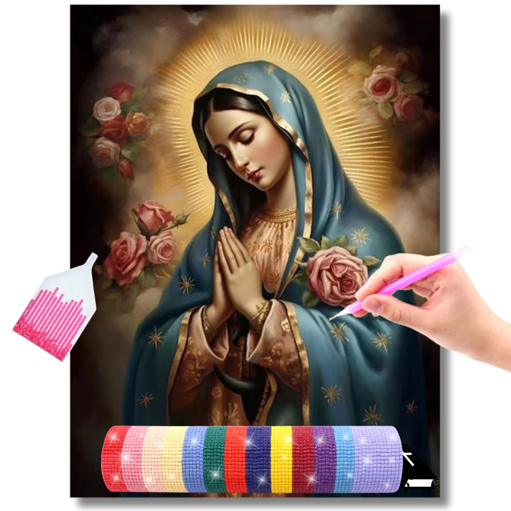 Nossa Senhora de Aparecida com Rosas