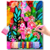 Folhas e Flores Coloridas