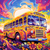 Ônibus Escolar Americano Colorido - comprar online