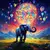 Elefante com Balões no Luar - comprar online