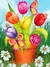 Vaso com Tulipas Coloridas - comprar online
