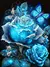Rosa Azul Brilhante com Borboletas - comprar online