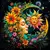 Yin Yang Mulher e a Lua com Girassóis - comprar online